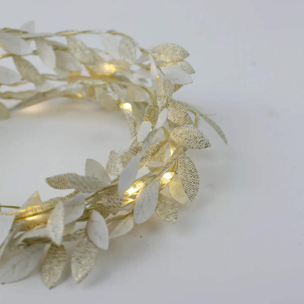 Gold Leaf LED String Lights | Battery-Operated | 80&quot;