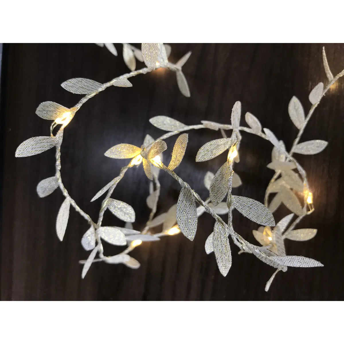 Gold Leaf LED String Lights | Battery-Operated | 80&quot;