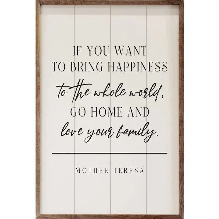 Love Your Family | Mother Theresa | Wall Art