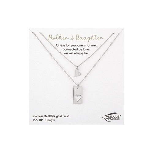 Mother &amp; Daughter Necklace Set | Gold or Silver