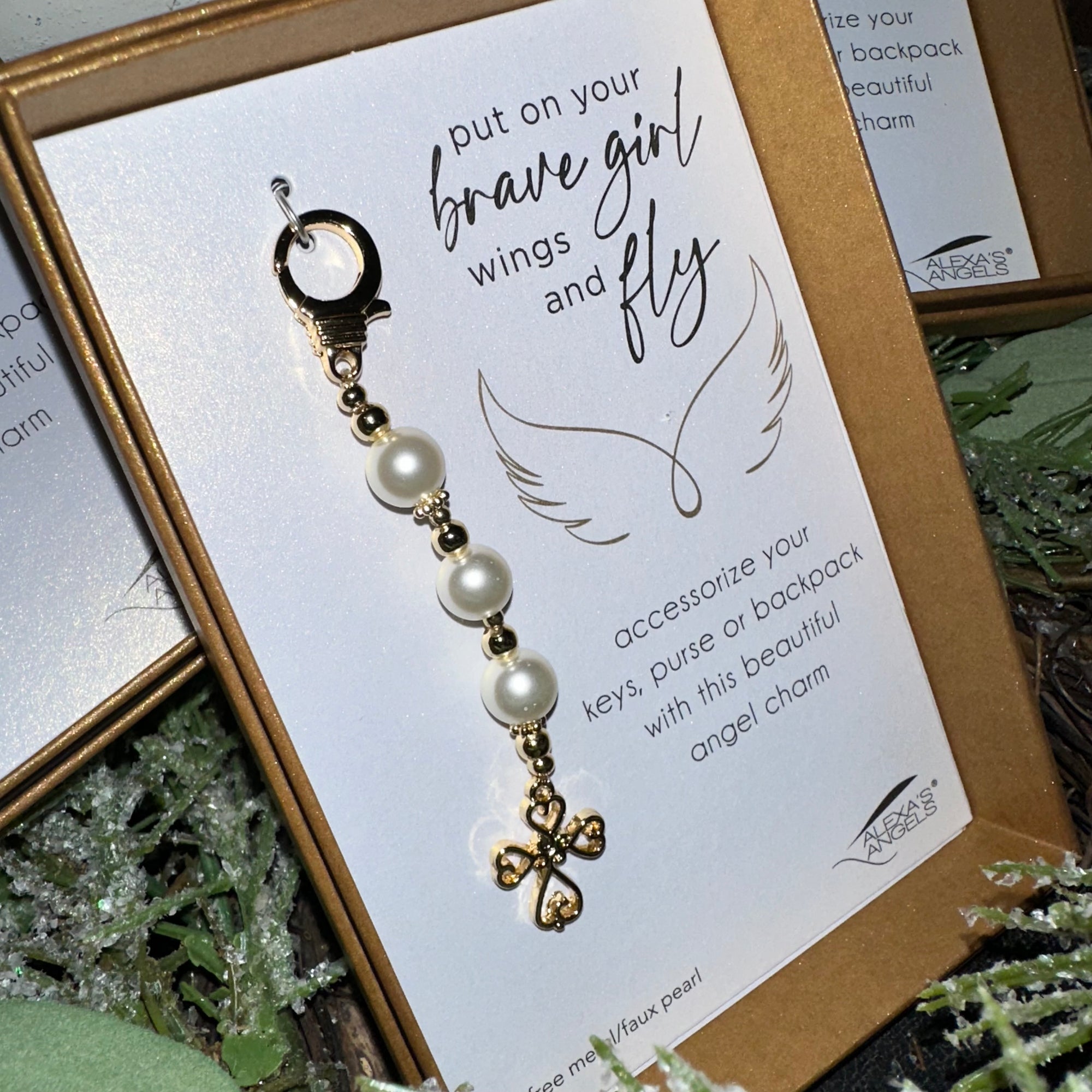 Inspirational Accessory Charm | Brave Girl Wings