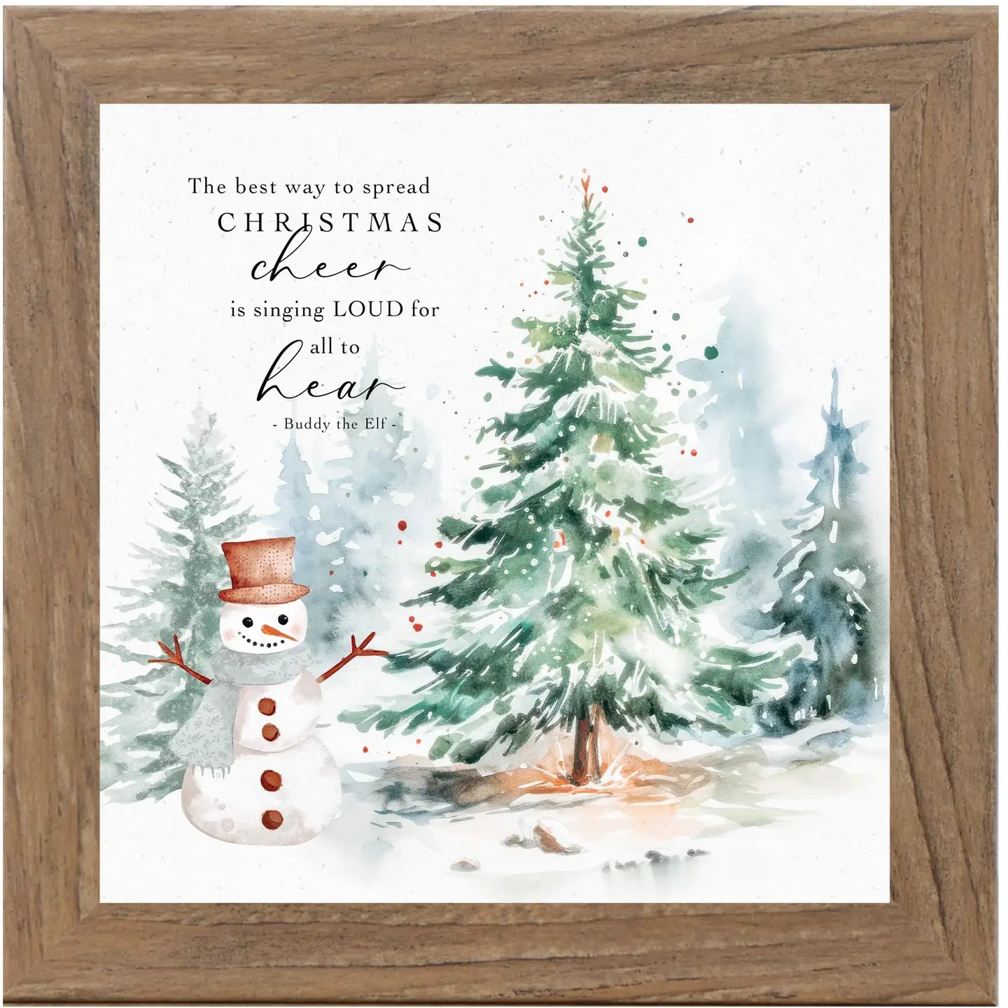 The Best Way to Spread Christmas Cheer | 8" | Framed Art