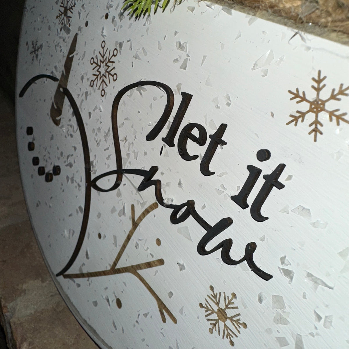 Let It Snow Snowman | 12&quot; Handmade Sign