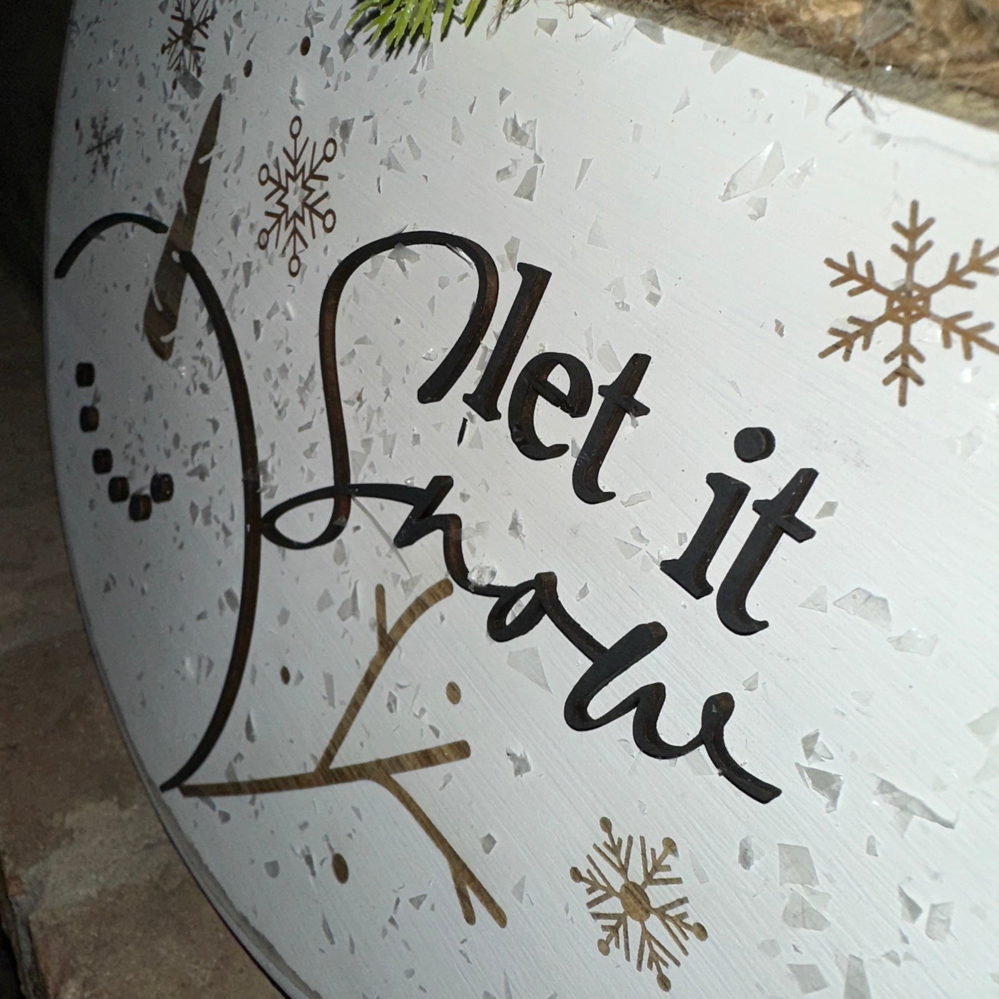 Let It Snow Snowman | 12" Handmade Sign