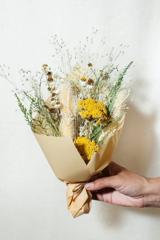 Petite Dried Floral Bouquet | Citrine