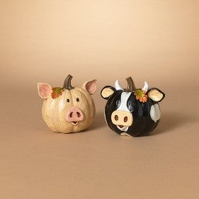 Harvest Pig &amp; Cow Pumpkin