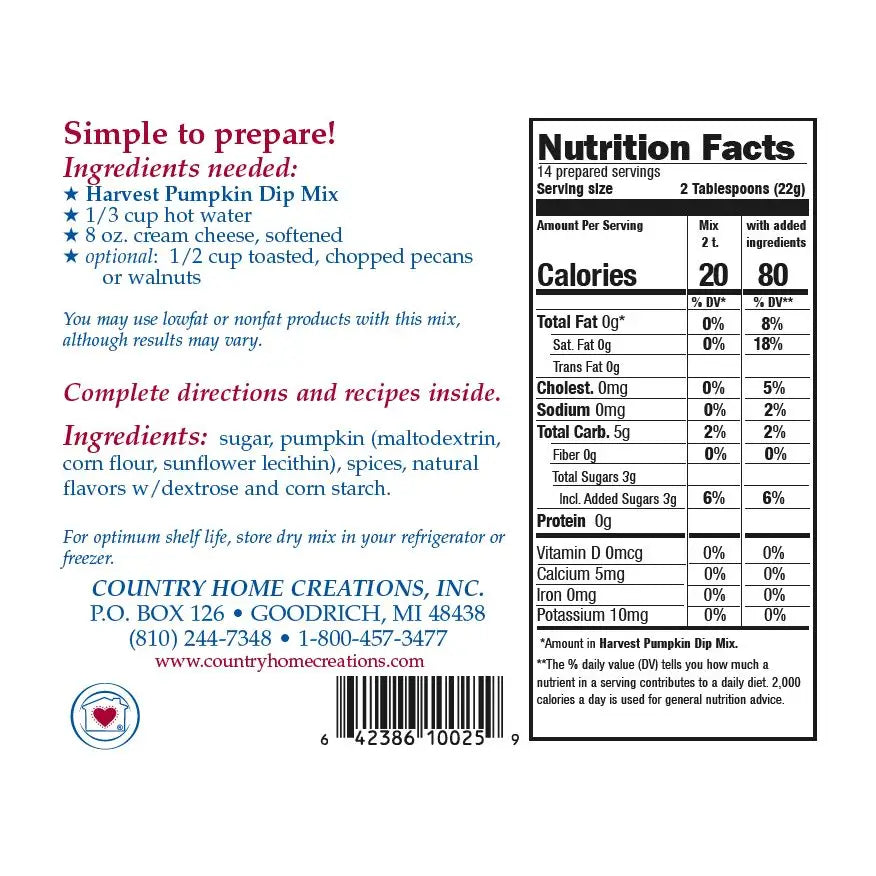 Harvest Pumpkin | Dip Mix