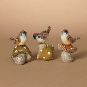 Harvest Bird on Mushroom