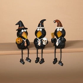 Halloween Crow Shelf Sitter