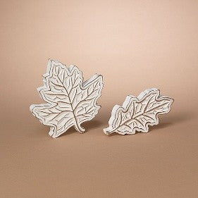 Carved Wood Harvest Leaf