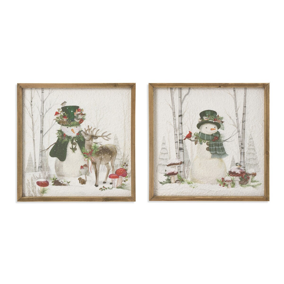 Winter Snowman Scene | Wall Art