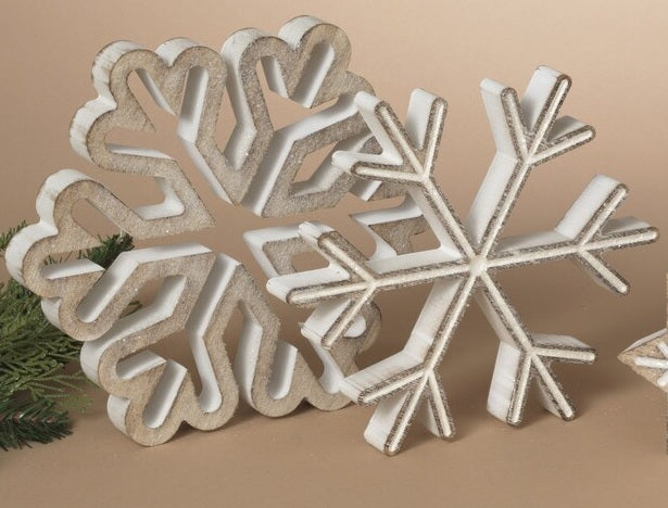 Nesting Wood Snowflake Sitter