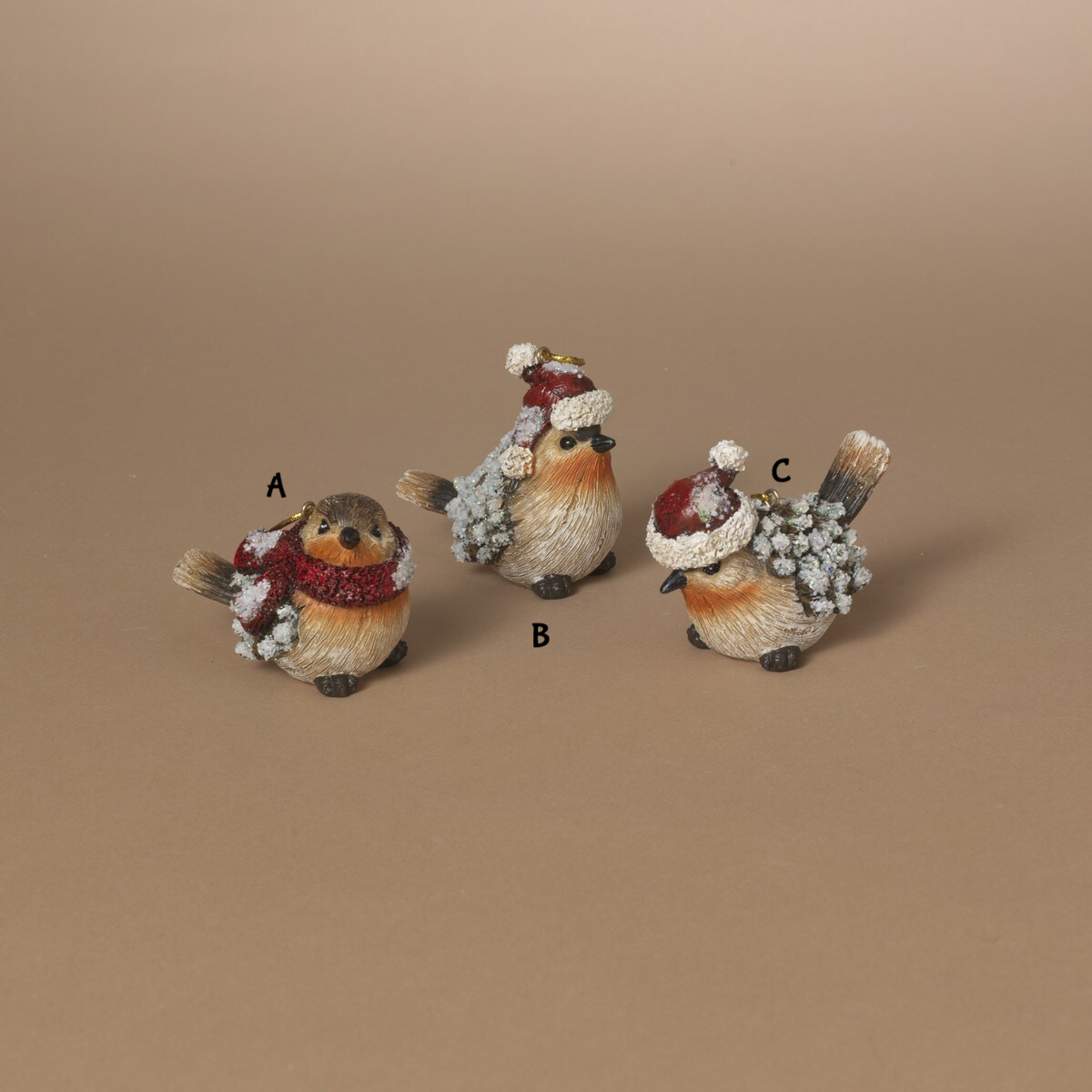 Festive Winter Hat Bird Ornament | 2.75&quot;