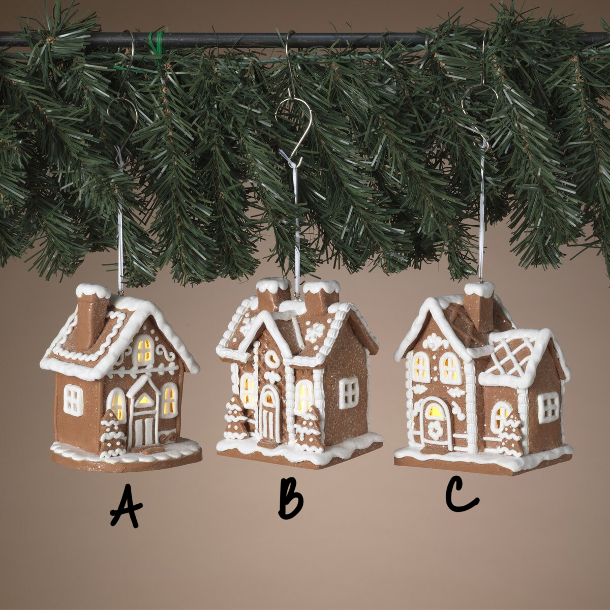 Lighted White Iced Gingerbread House | 4.5&quot;