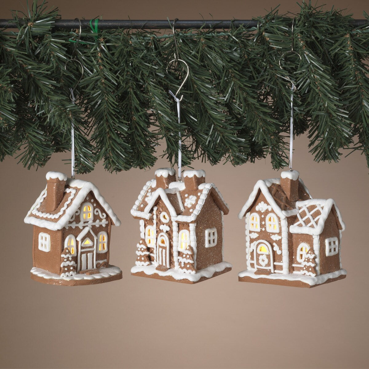 Lighted White Iced Gingerbread House | 4.5&quot;