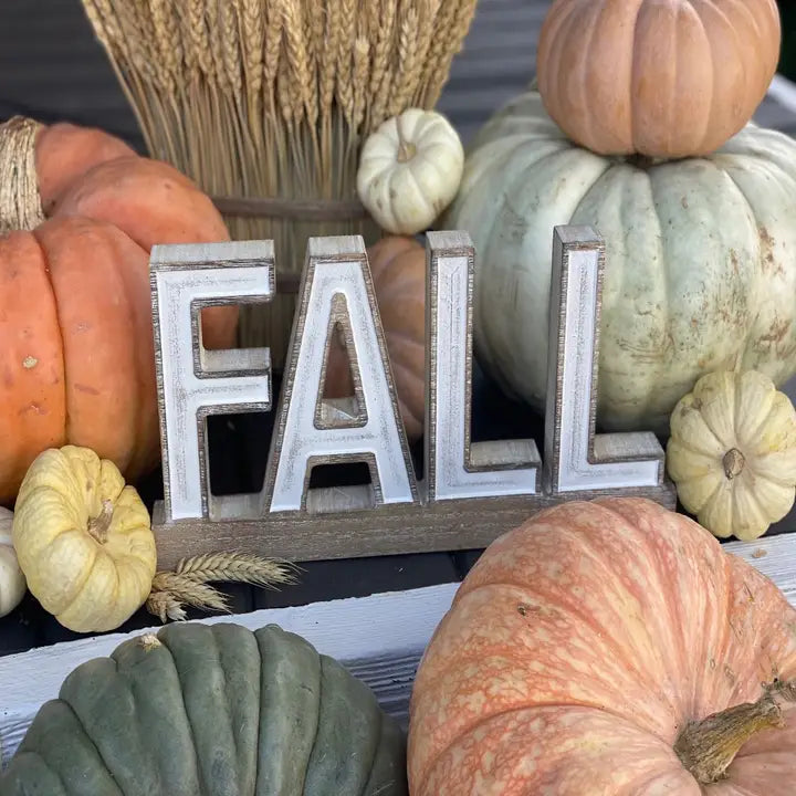 Carved Wood &quot;Fall&quot; | Sitter Sign