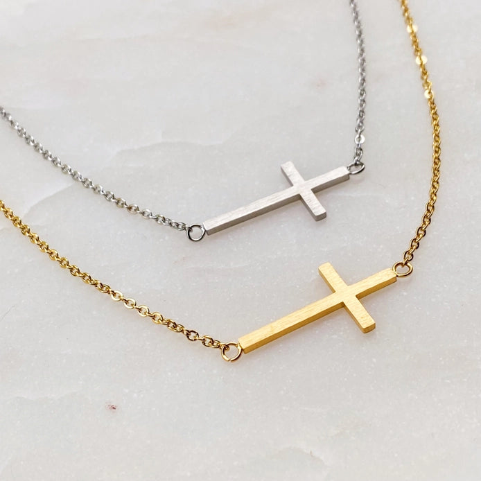 Cross Necklace | Gold &amp; Silver