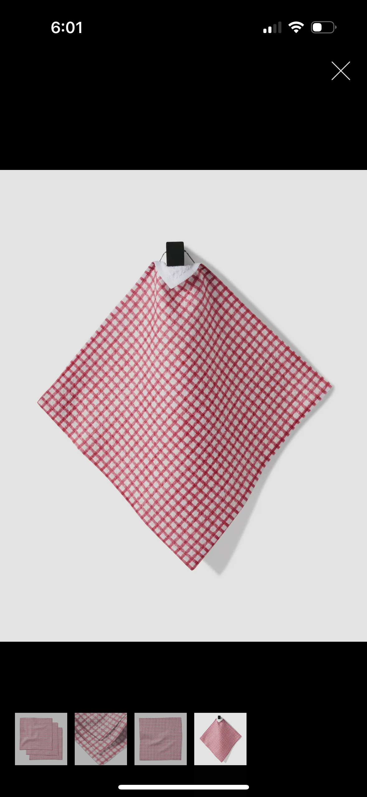 Geometry Kitchen Dishcloth | Fireside Red Plaid