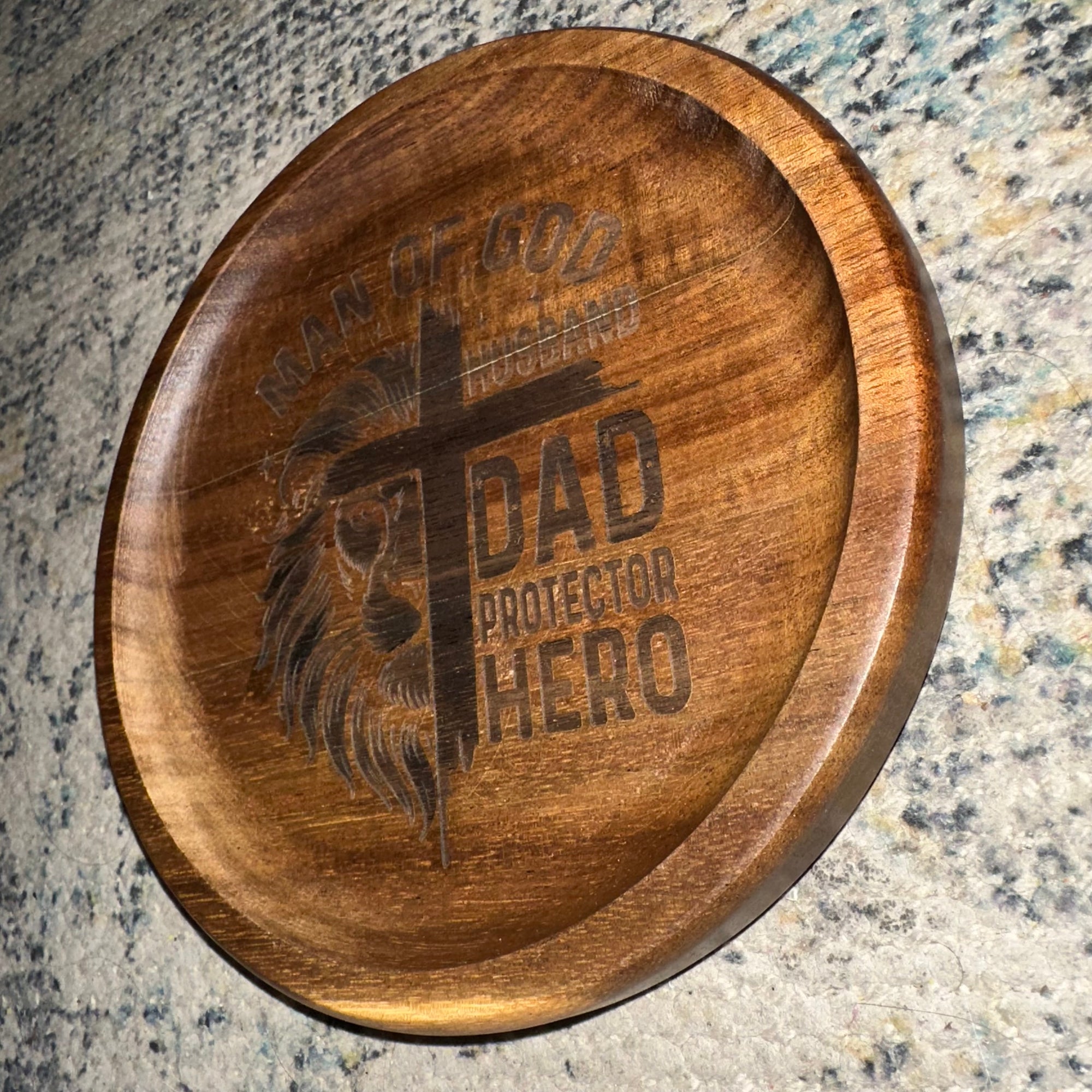 Man of God | Engraved Wood Tray