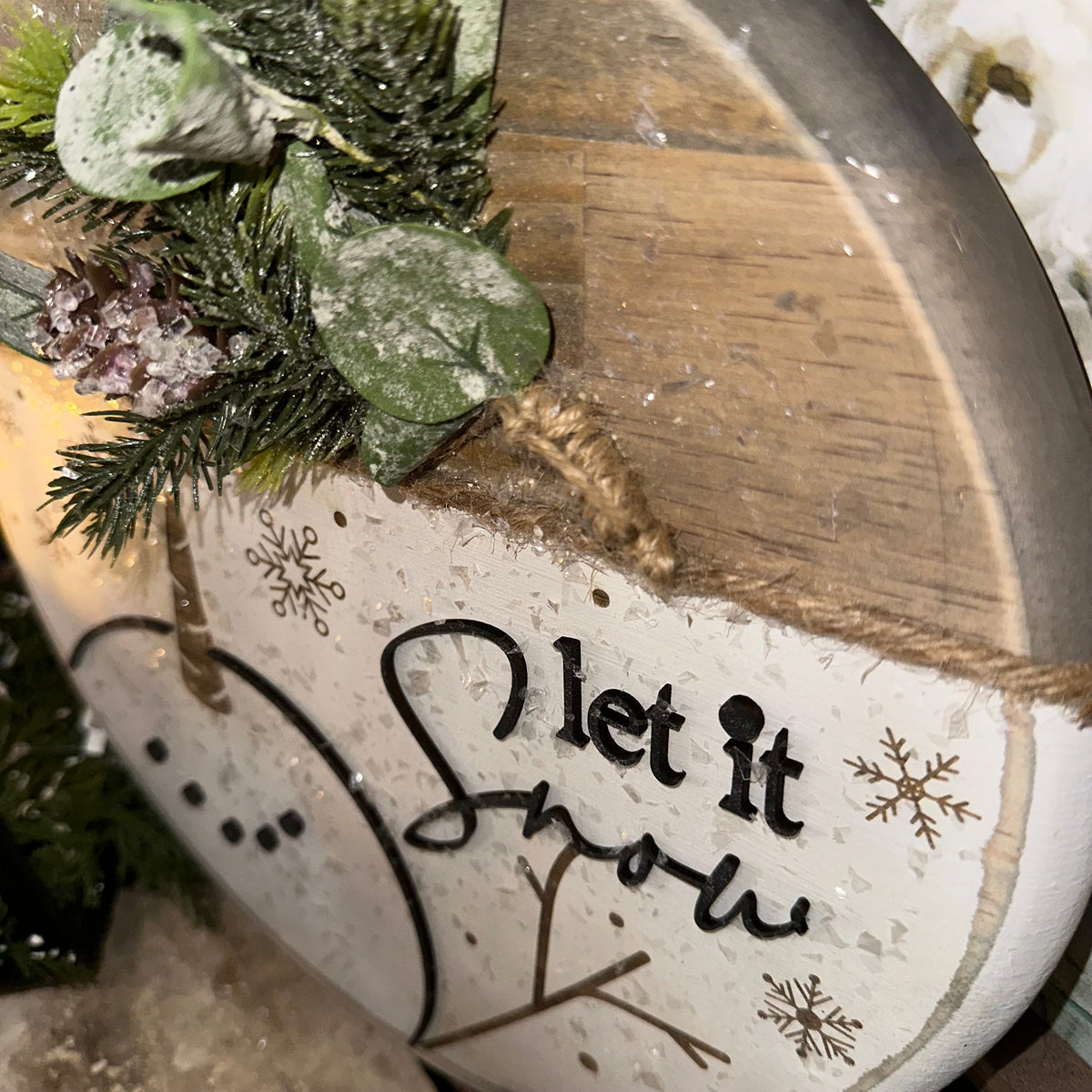 Let It Snow Snowman | 12&quot; Handmade Sign