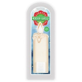 White Lighted Candle Window Cling | Battery Operated