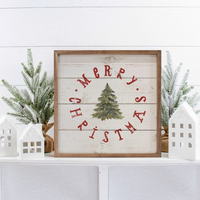 Merry Christmas Tree | Wall Art