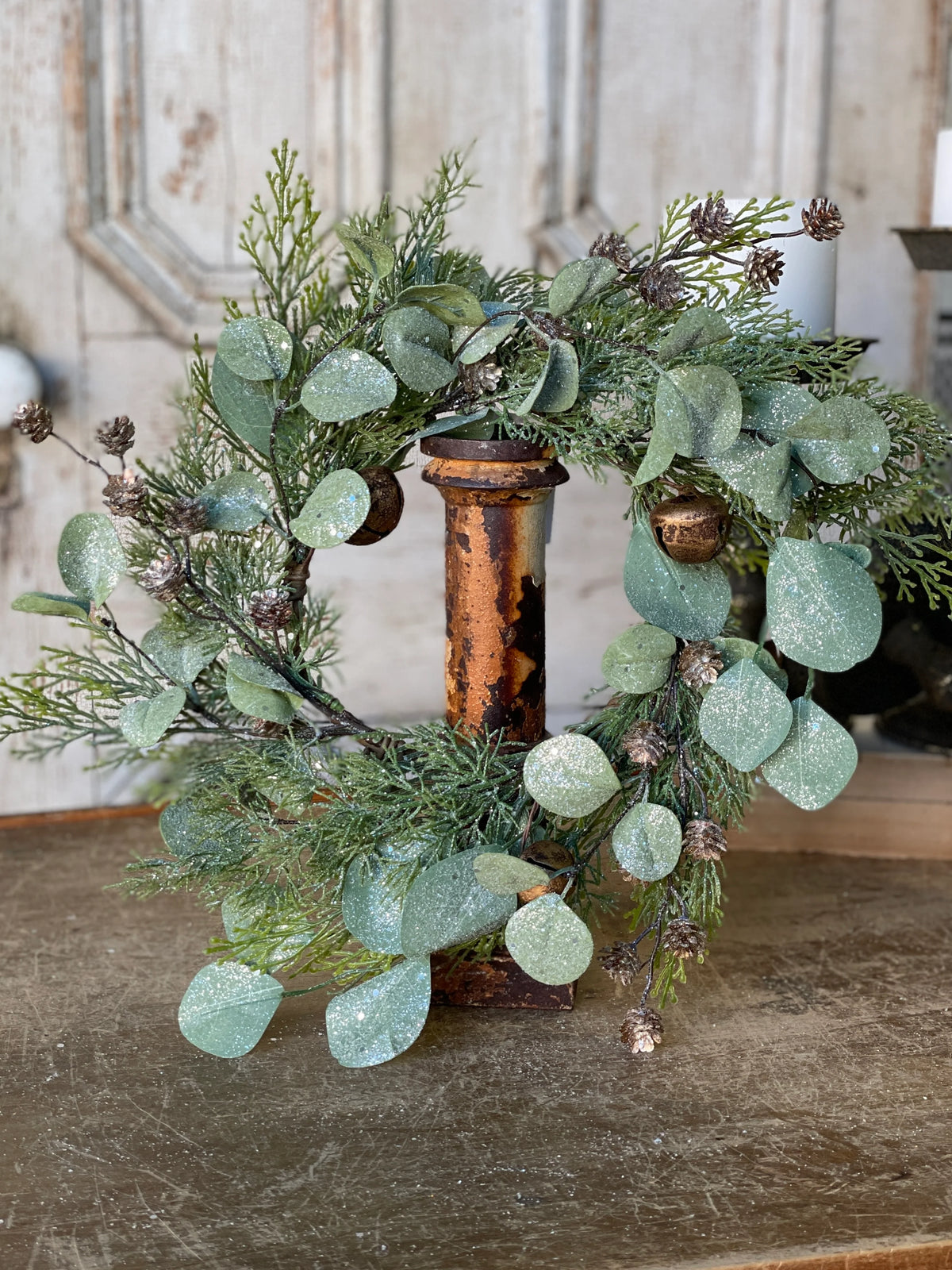 Winter Bells &amp; Pine Ring | 14&quot;