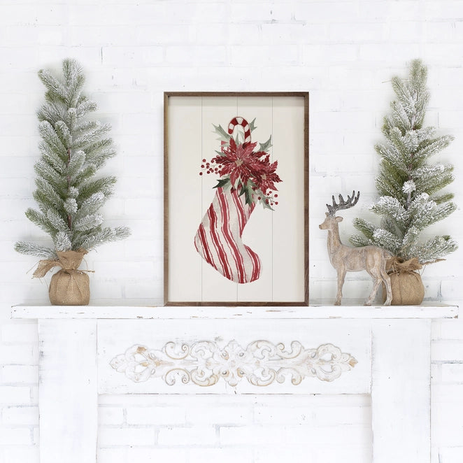 Candy Cane Stocking | Wall Art