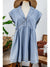 Cap Sleeve Denim Babydoll Dress