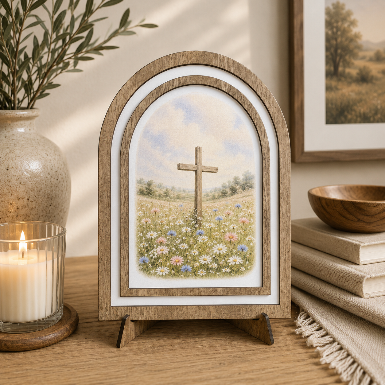 The Cross in the Meadow | Canvas Artwork