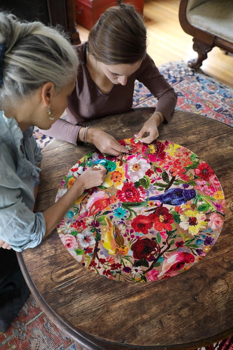 Birds and Blossoms | 500 Piece Round Puzzle