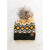Patterned Pom Hat | Green & Gold