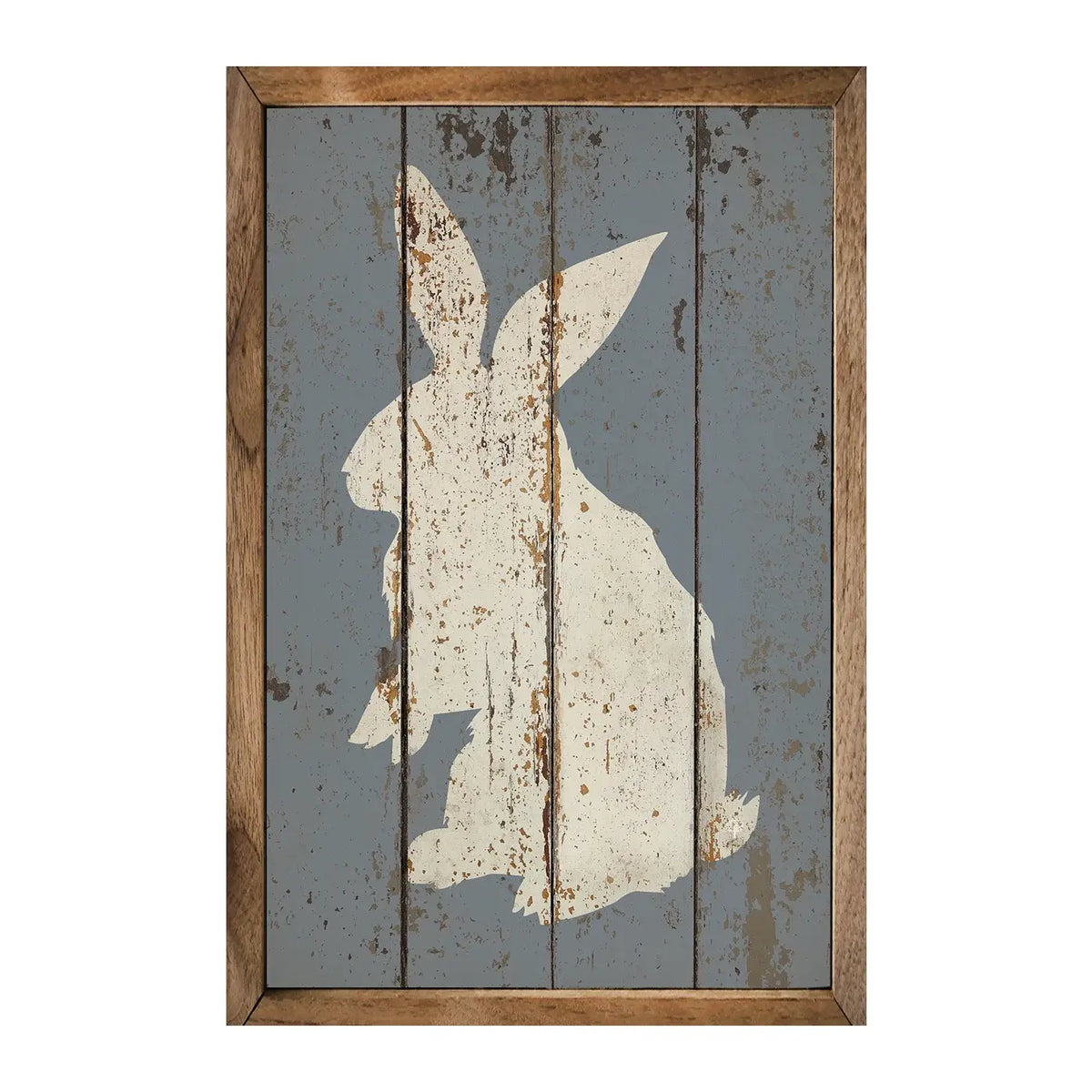 Bunny | Distressed Blue | Wall Art