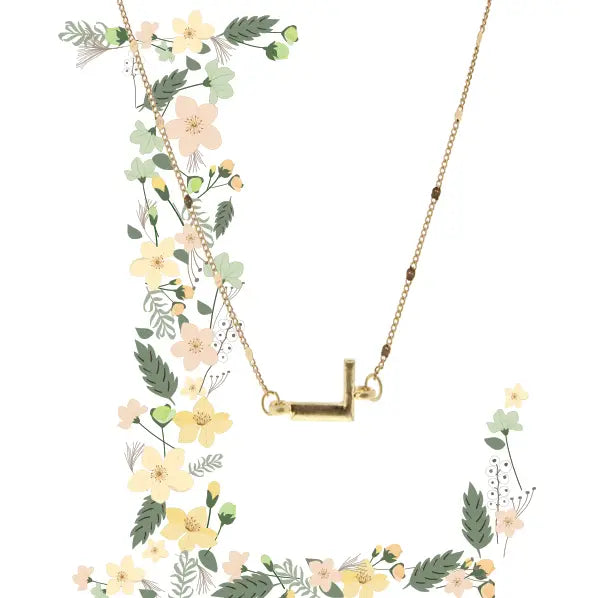 Initial Necklace | 16" | Gold