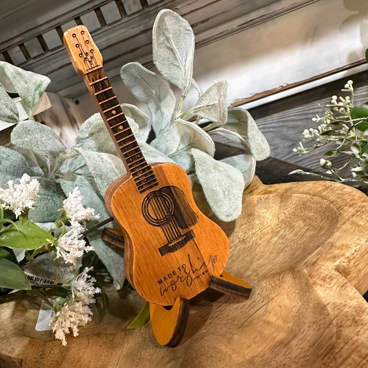 Guitar Pick Holder | Made to Worship | Wood Souvenir
