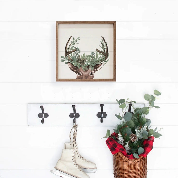 Watercolor Christmas Deer | Wall Art