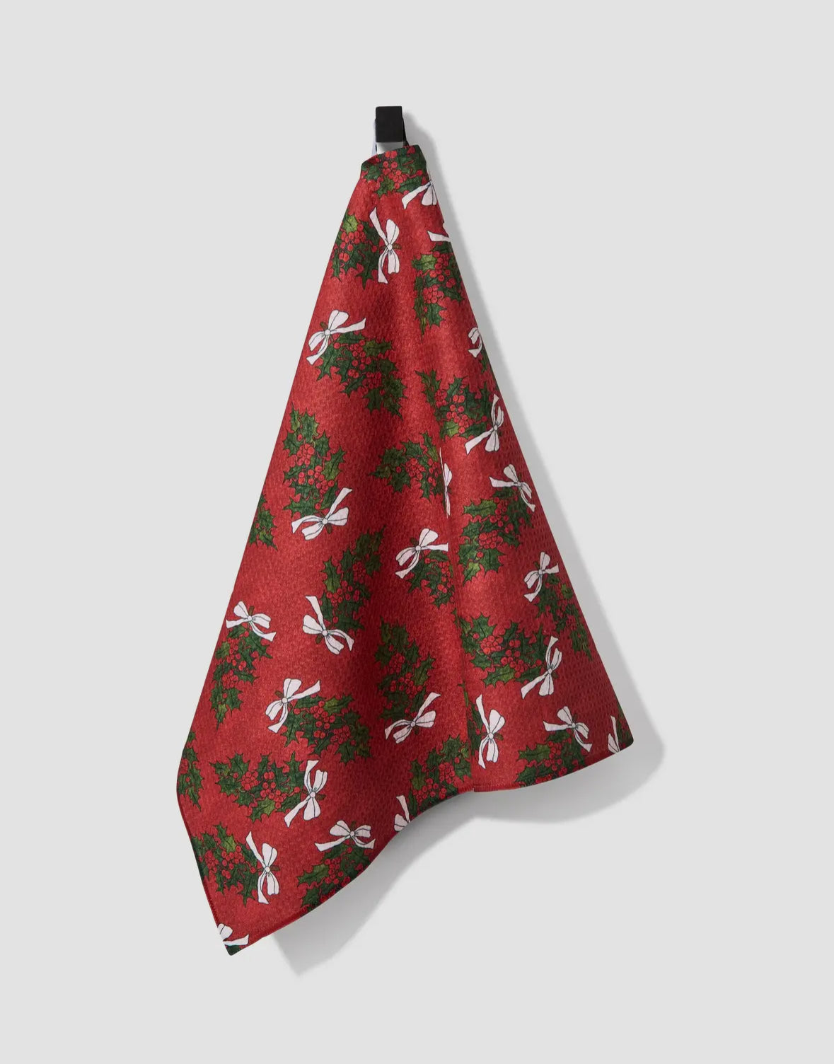 Geometry Kitchen Tea Towel | Christmas Berry Bow
