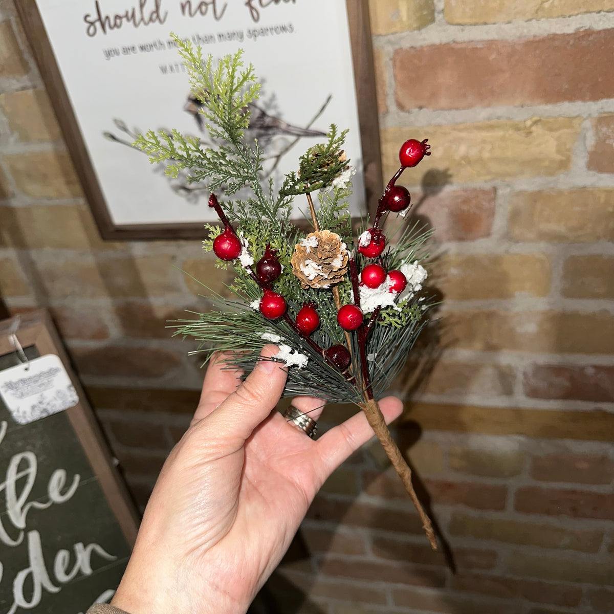 Snowy Mixed Pine &amp; Berry Pick