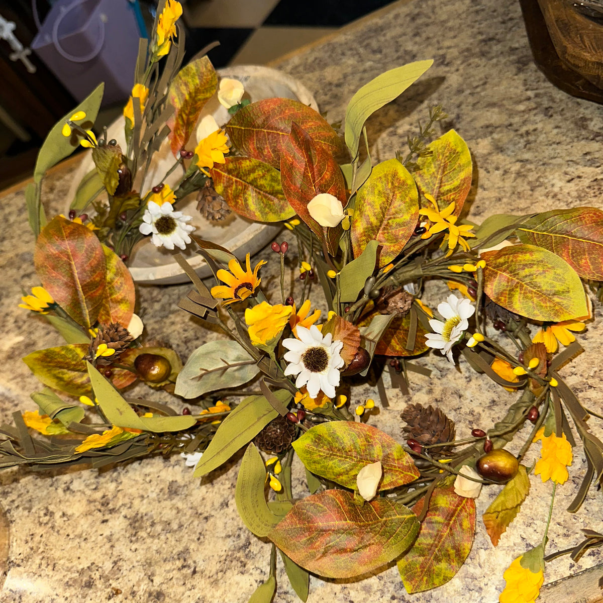 Autumn Aster Candle Ring | 12-18&quot;
