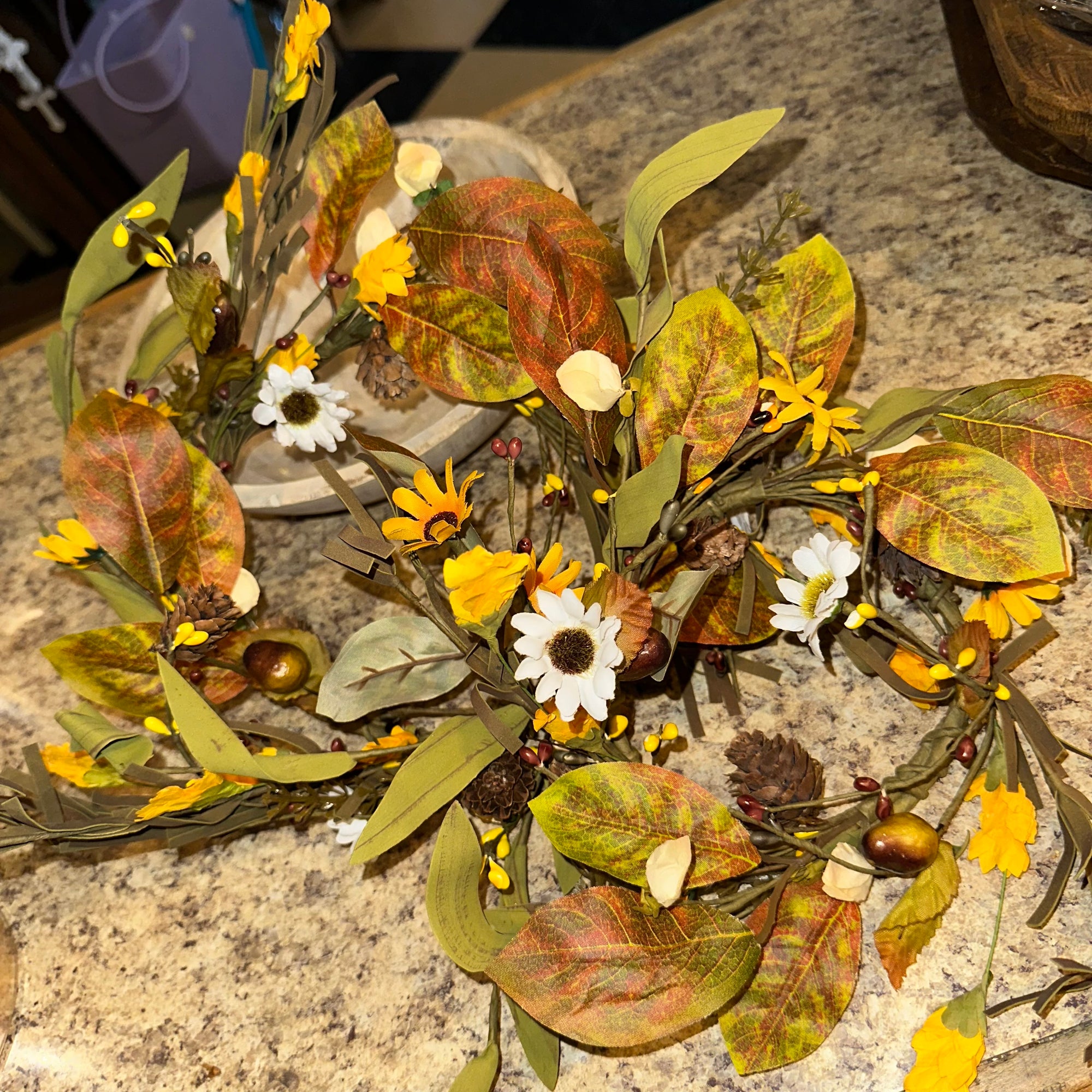 Autumn Aster Candle Ring | 12-18"