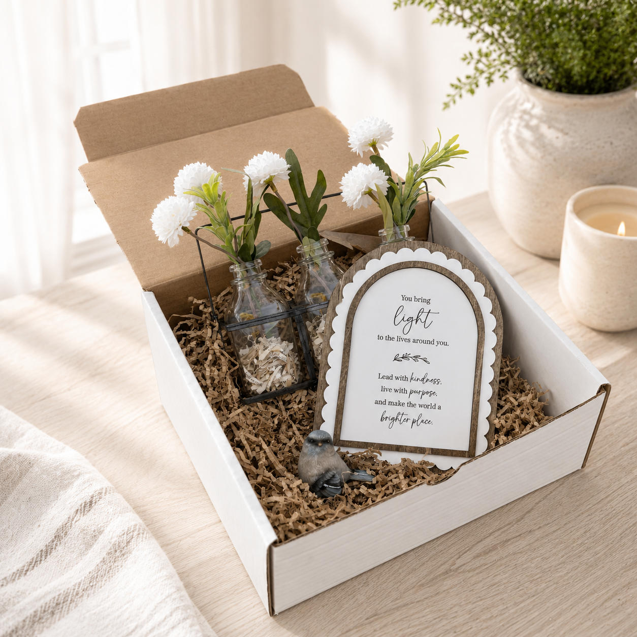You Bring Light to the Lives Around You | Inspirational Scalloped Arch Sign