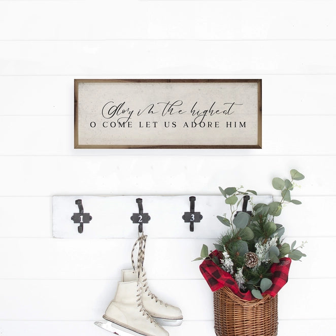 O Come Let Us Adore Him | Cream | Wall Art