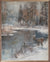 Winter Lakeside Deer Scene | Wall Art