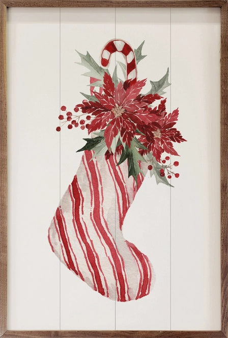 Candy Cane Stocking | Wall Art