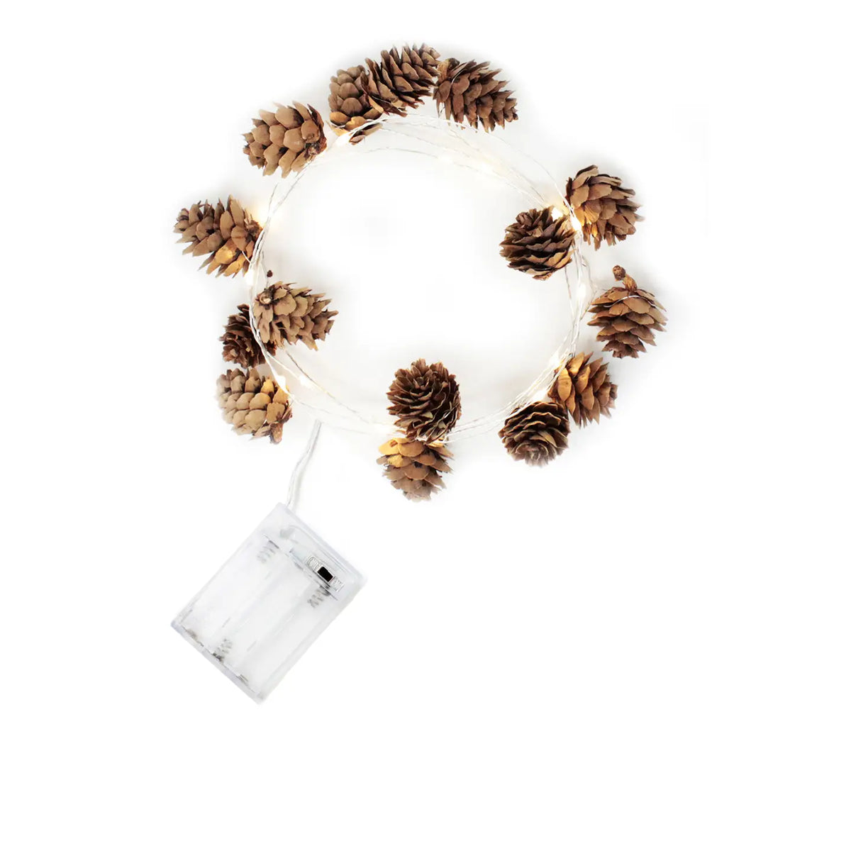 Pinecone LED String Lights | Battery-Operated | 5&#39;