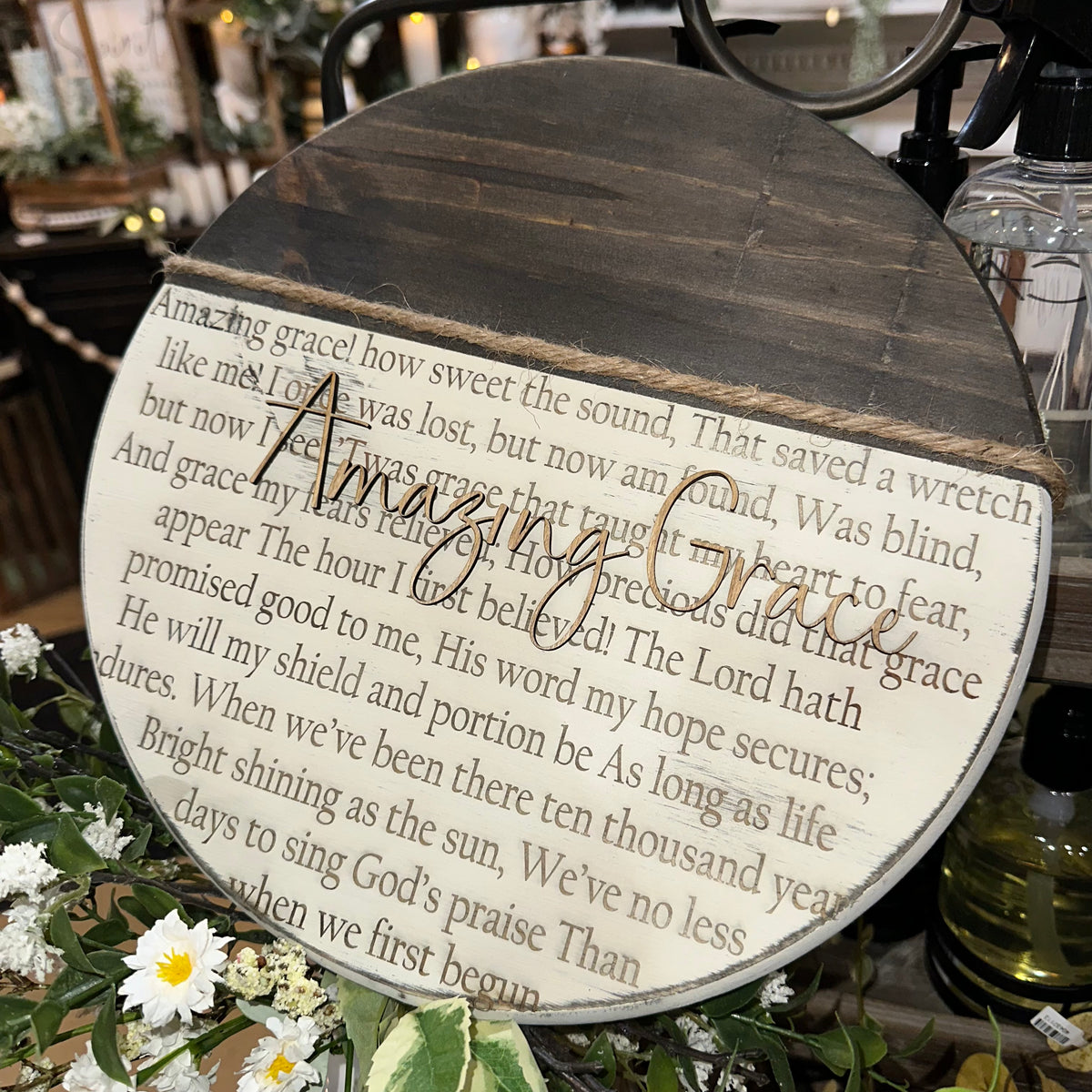 Amazing Grace | 18&quot; | Handmade Wood Sign