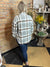 Plaid Button Up Flannel | Grey & Brown