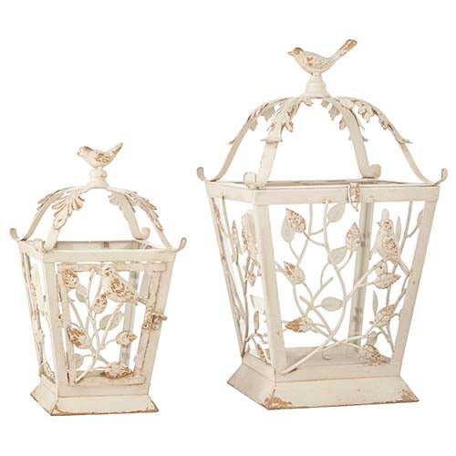 Leaf Birdcage with Bird Finial