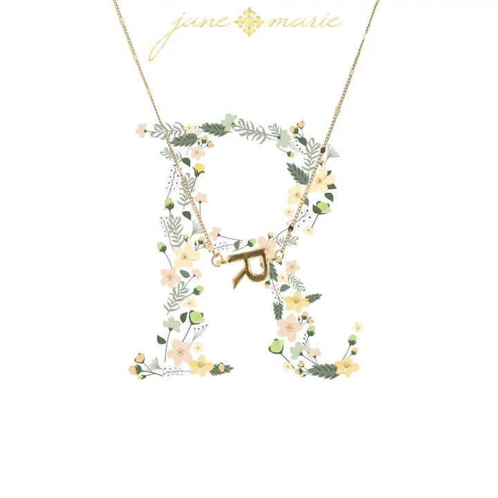 Initial Necklace | 16" | Gold