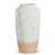 White & Tan Vase | 9.5-13.25"